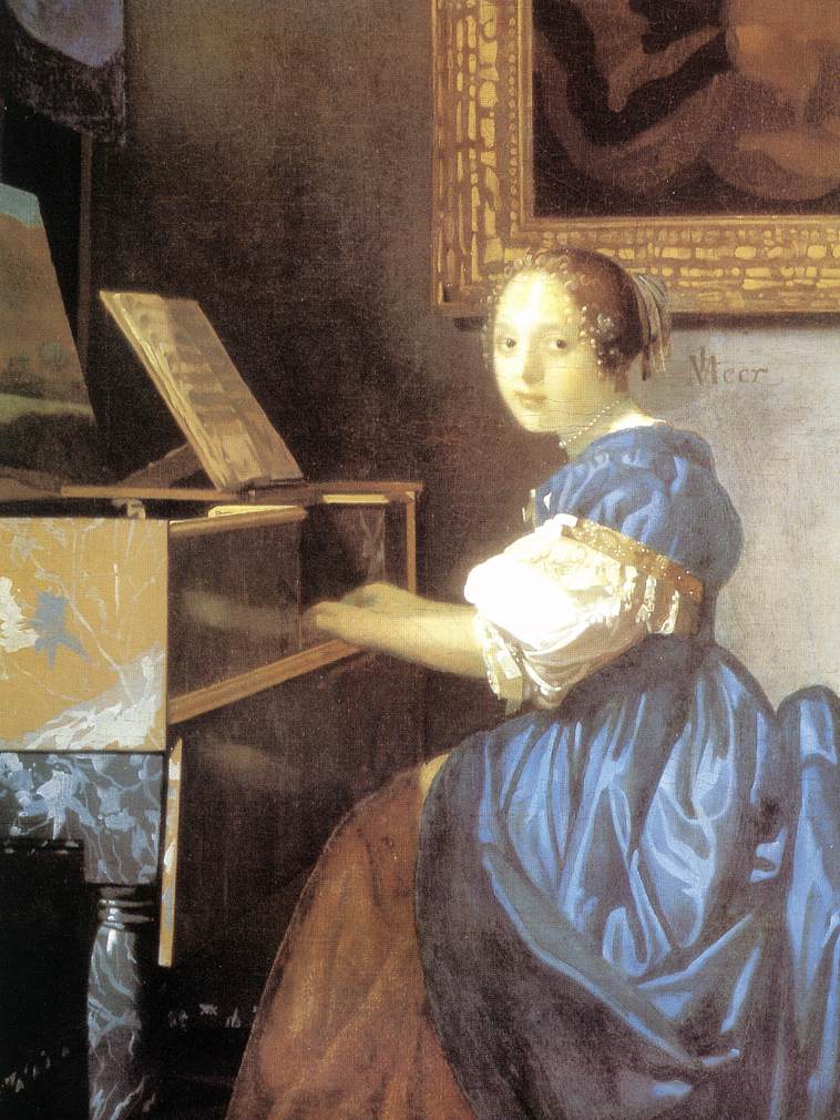 Lady Seated at a Virginal (detail) aer
